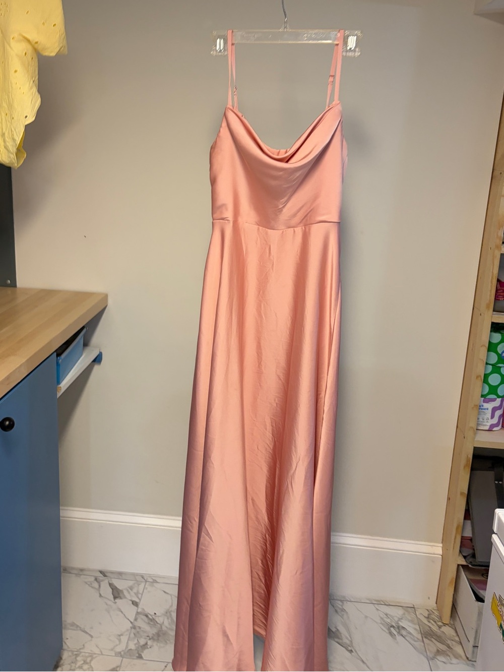 Azazie Elle powder pink size 8